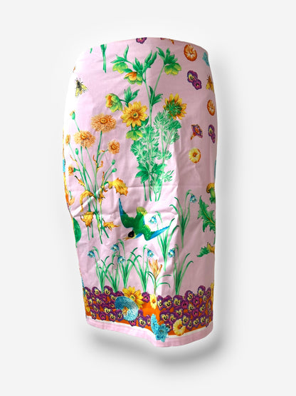 Versace 2006 S/S floral print bustier and skirt ensemble