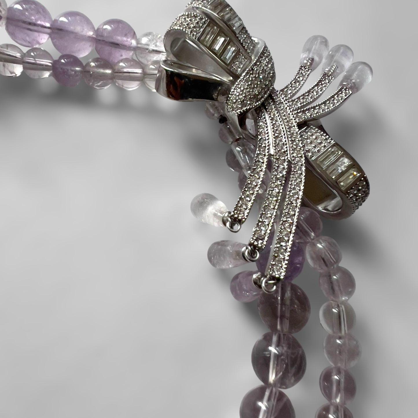 Dior by John Galliano c2003 Amethyst-Look Necklace with Bow Detail