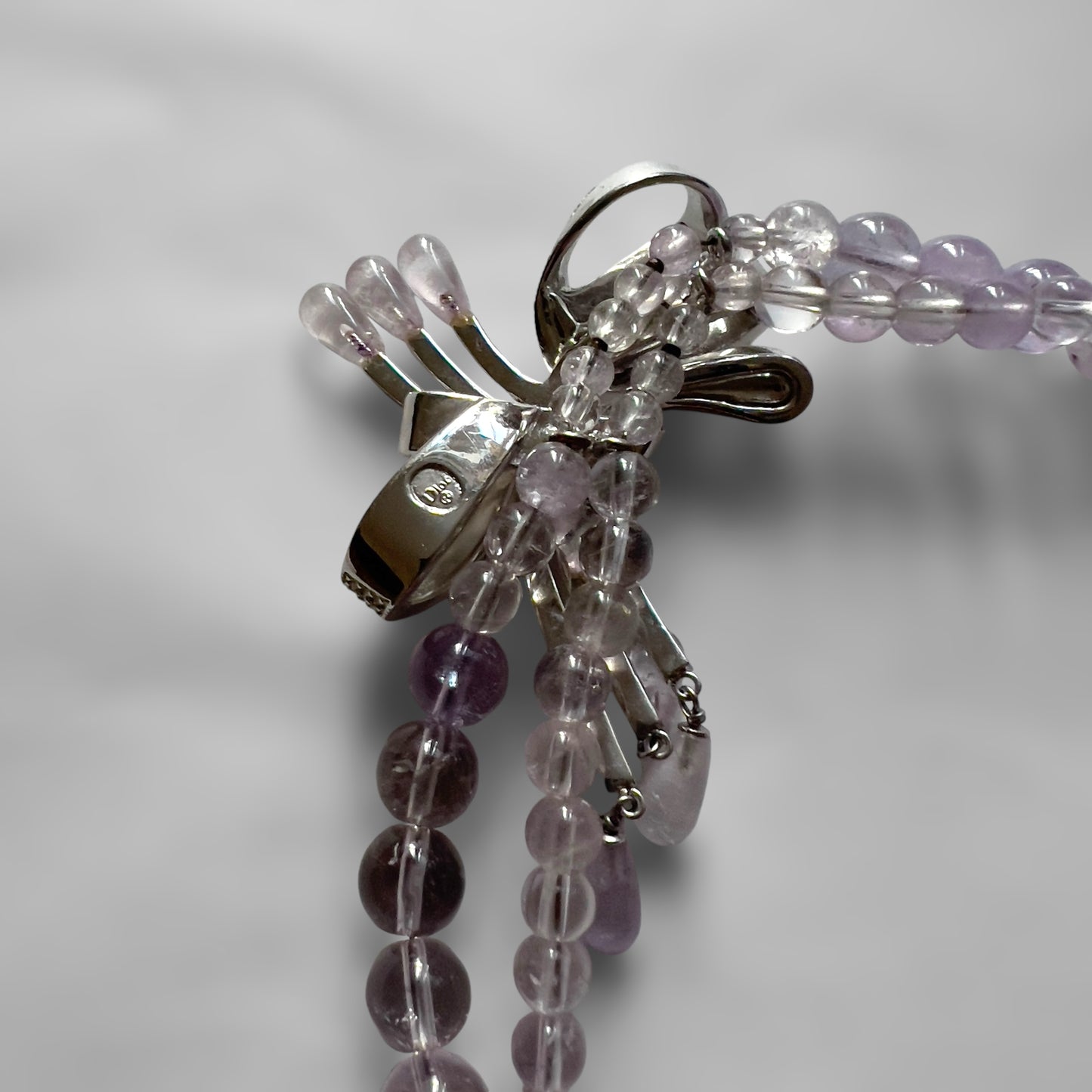 Dior by John Galliano c2003 Amethyst-Look Necklace with Bow Detail