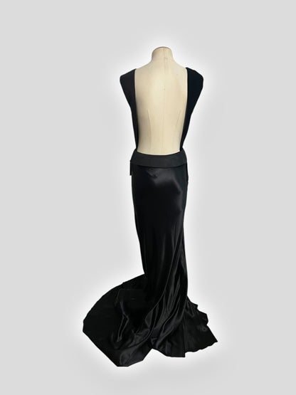 Maison Margiela by John Galliano Black Orchid Bias Gown (2015)