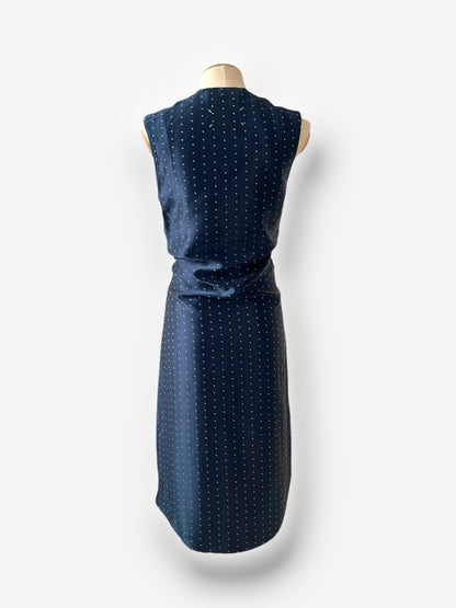 Maison Martin Margiela Spring/Summer 2007 Navy Star Print Draped Dress