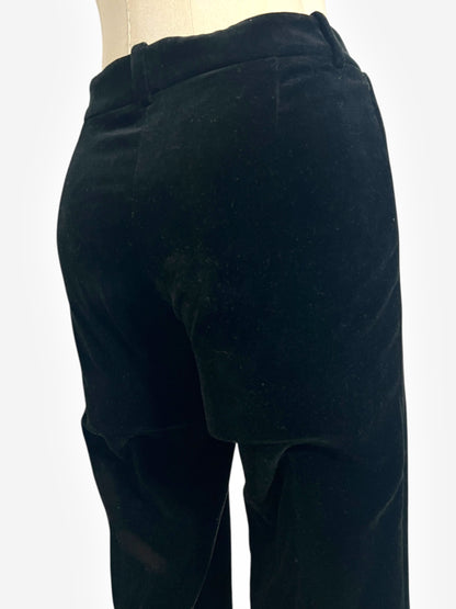 Yves Saint Laurent 2002 FW Pirate Tie Blouse and Black Velvet Crop Pants