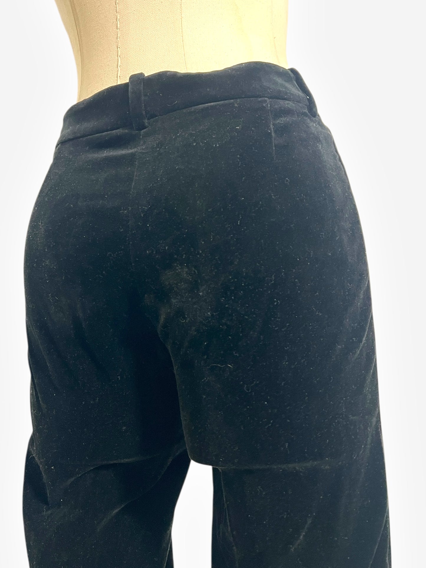 Yves Saint Laurent 2002 FW Pirate Tie Blouse and Black Velvet Crop Pants