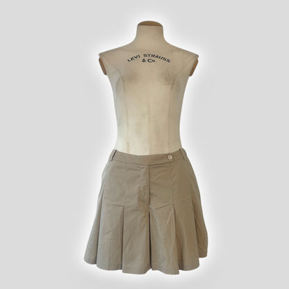 Prada Late 90s Khaki Pleated Skort