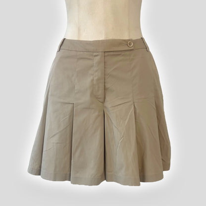 Prada Late 90s Khaki Pleated Skort