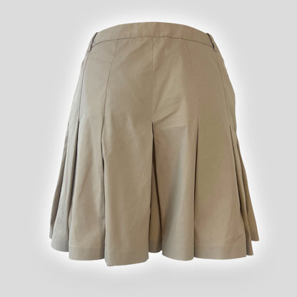 Prada Late 90s Khaki Pleated Skort