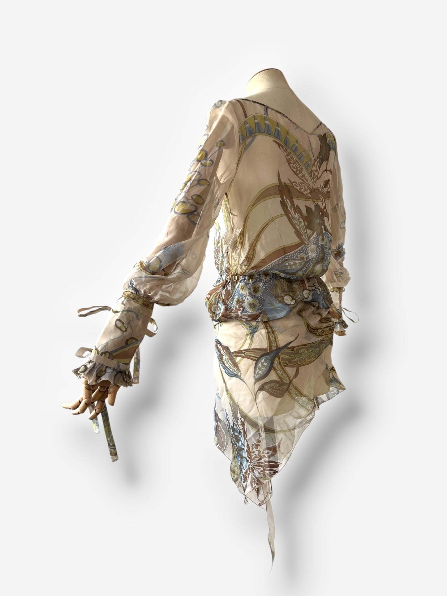 Valentino printed silk top and scarf set, circa early 2000s (c. 2003)