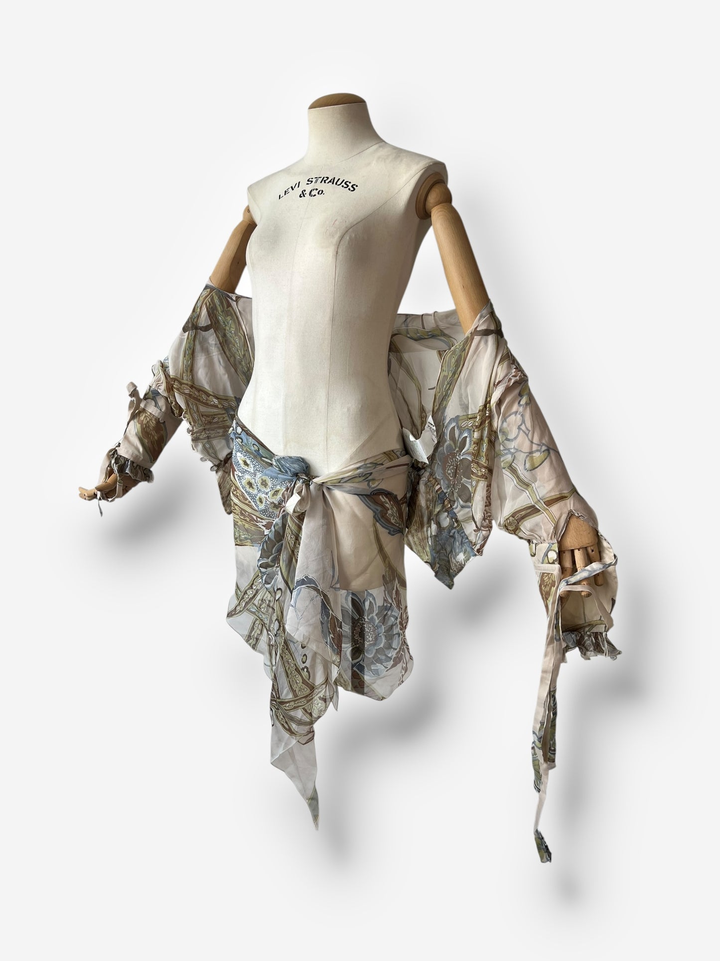 Valentino printed silk top and scarf set, circa early 2000s (c. 2003)