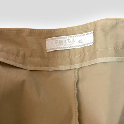 Prada Late 90s Khaki Pleated Skort