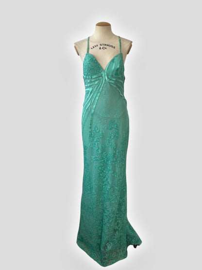 Versace Spring/Summer 2000 Seafoam Lace Gown