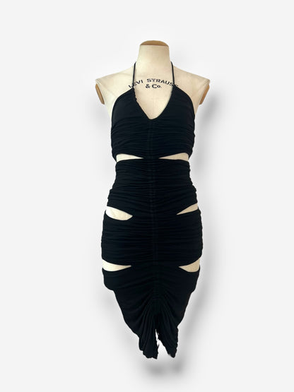 Dolce & Gabbana S/S 2003 'Sex & Love' Ruched Cut-Out Dress – Look 9 Runway