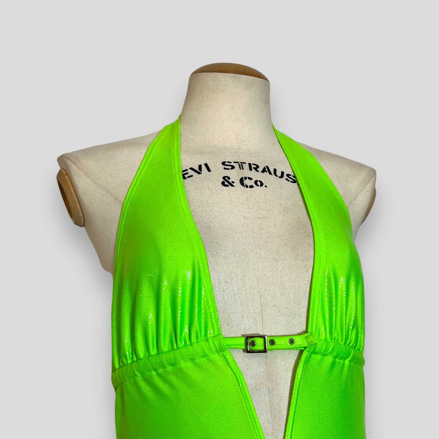 Christian Dior by Galliano 2004S/S Logo neon Bodysuit Swimsuit Swimwear