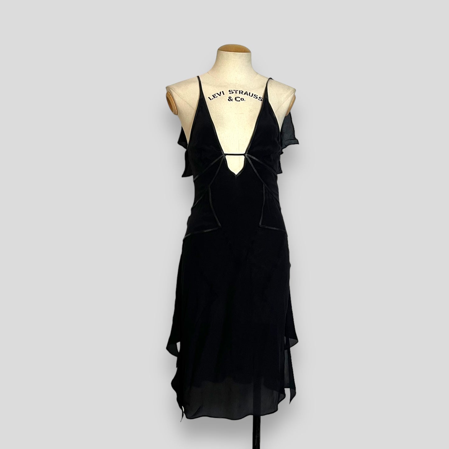 Gucci by Tom Ford c2003 F/W low cut out silk dress