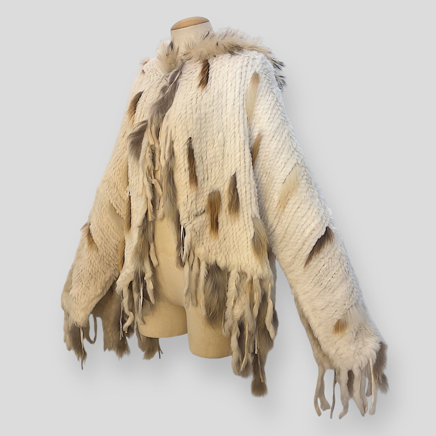 John Galliano Vintage Rabbit Fur Vest Jacket, Early 2000s