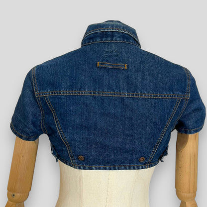 Jean Paul Gaultier ultra cropped denim top