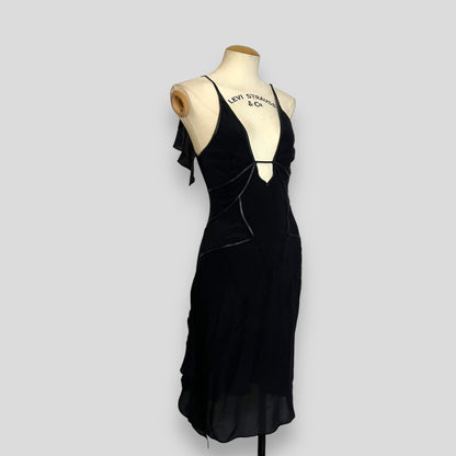 Gucci by Tom Ford c2003 F/W low cut out silk dress