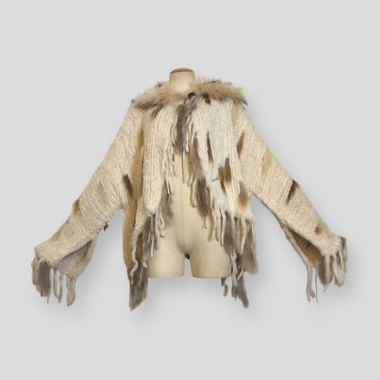 John Galliano Vintage Rabbit Fur Vest Jacket, Early 2000s