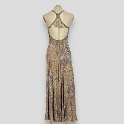 Roberto Cavalli 2011S/S snake printed silk halter dress