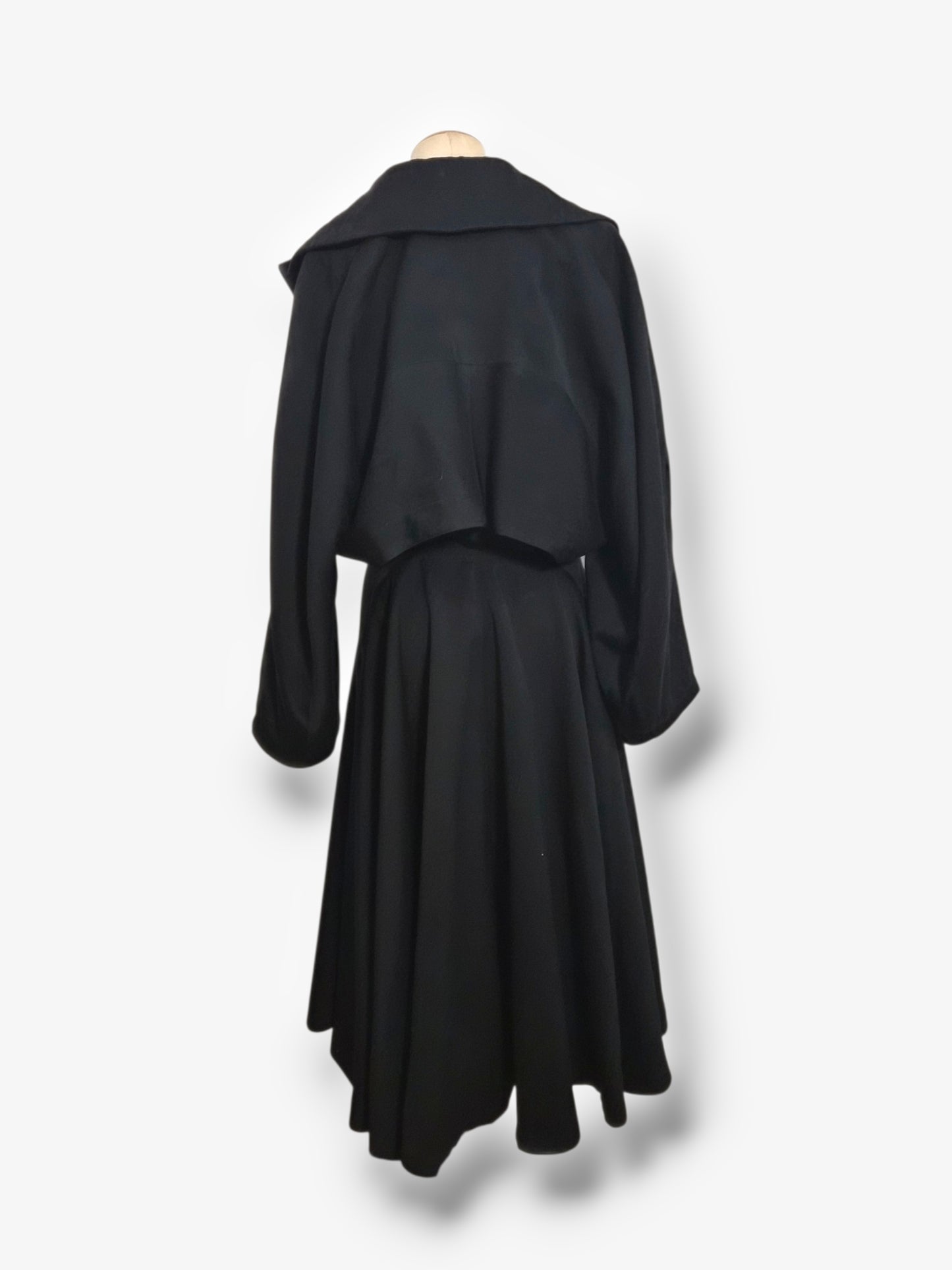 Azzedine Alaïa Voluminous Black Coat — c. 1988