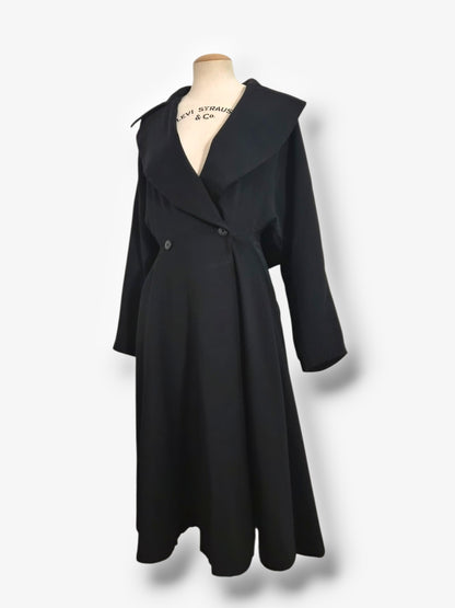 Azzedine Alaïa Voluminous Black Coat — c. 1988