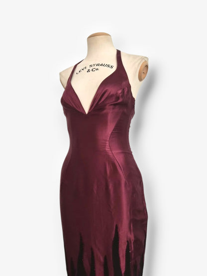 Vintage Thierry Mugler Couture Flame rhinestone Dress