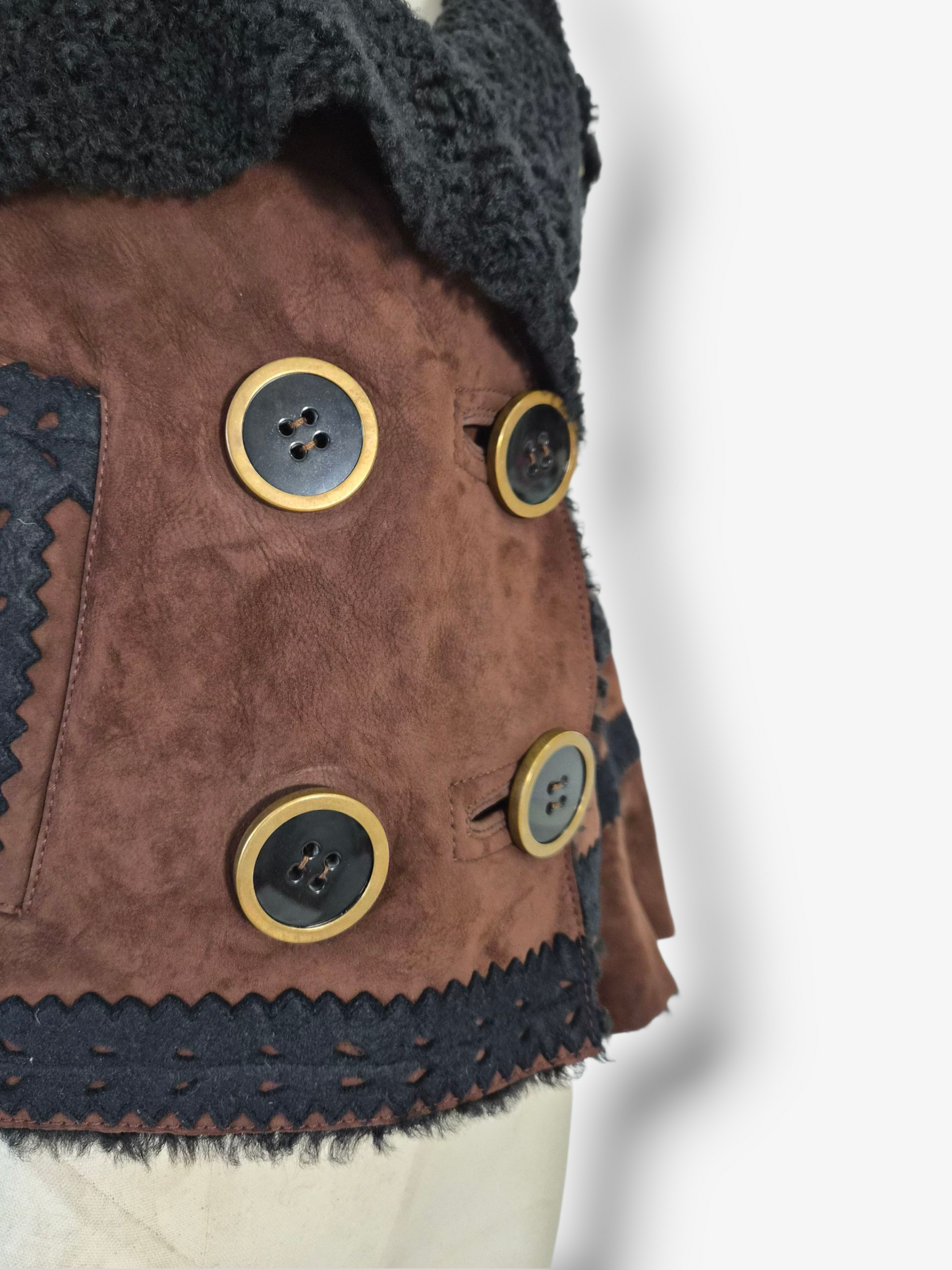 John Galliano Early 00s Shearling Jacket.