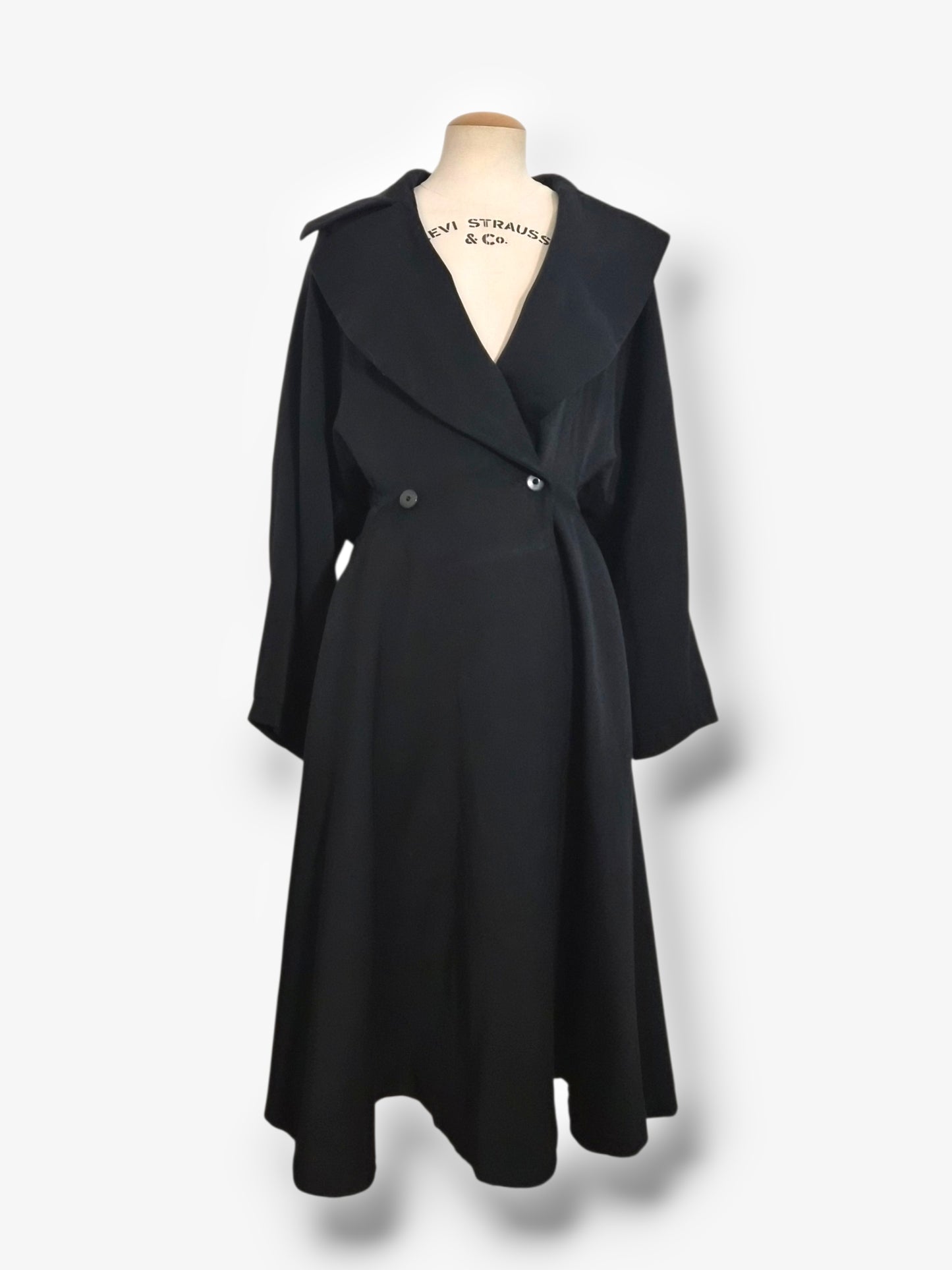 Azzedine Alaïa Voluminous Black Coat — c. 1988