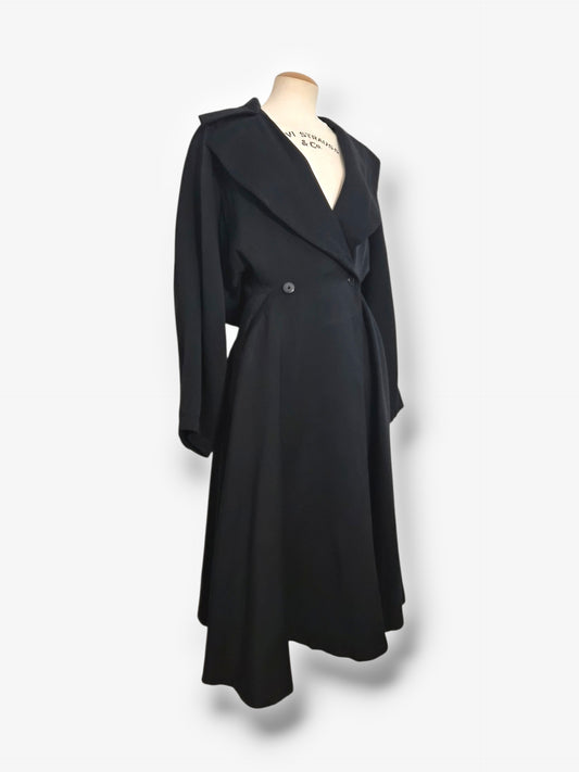 Azzedine Alaïa Voluminous Black Coat — c. 1988