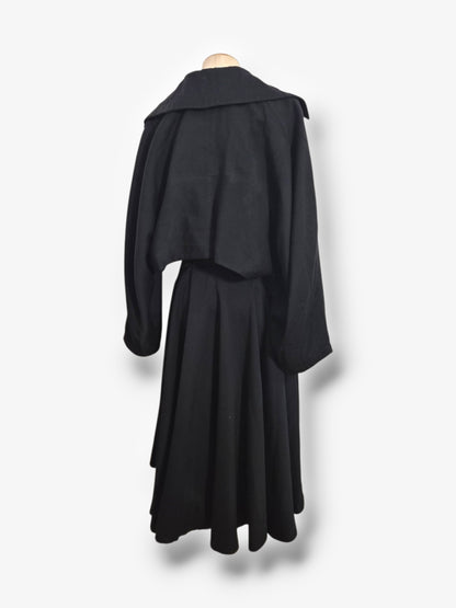 Azzedine Alaïa Voluminous Black Coat — c. 1988
