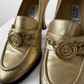Gianni Versace 1994 gold heels