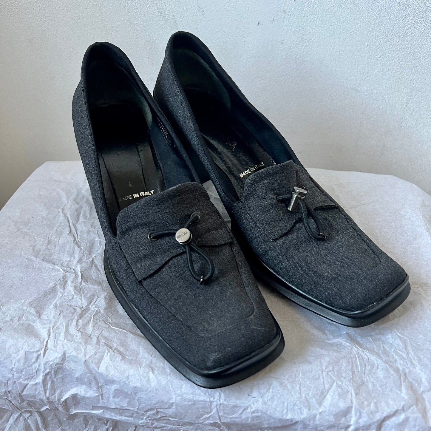 Vintage Prada 1998 loafer heels