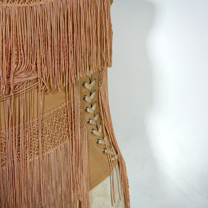 Dolce & Gabbana 2001 fringe bustier top