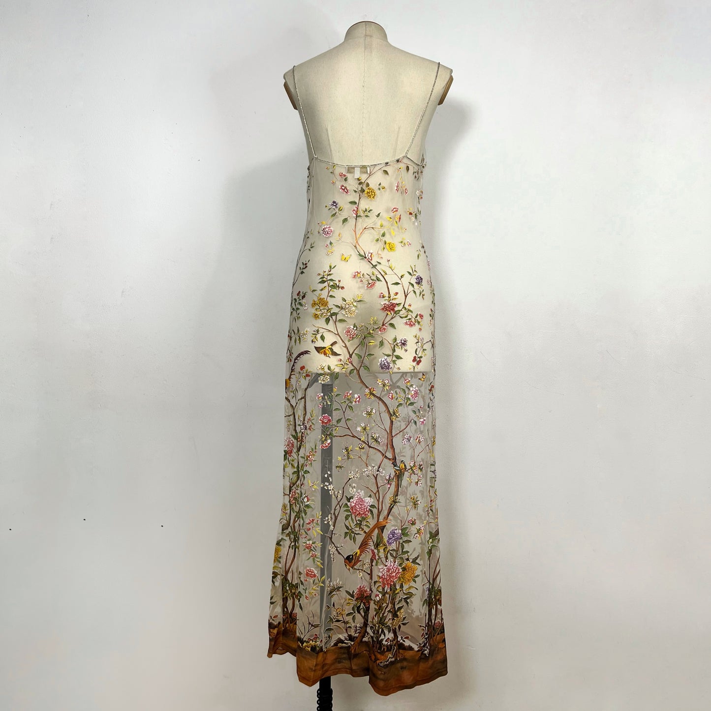 Roberto Cavalli 1998 sheer floral dress