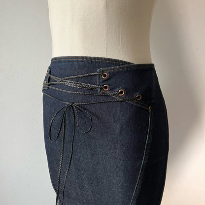 2002 Roberto Cavalli denim skirt