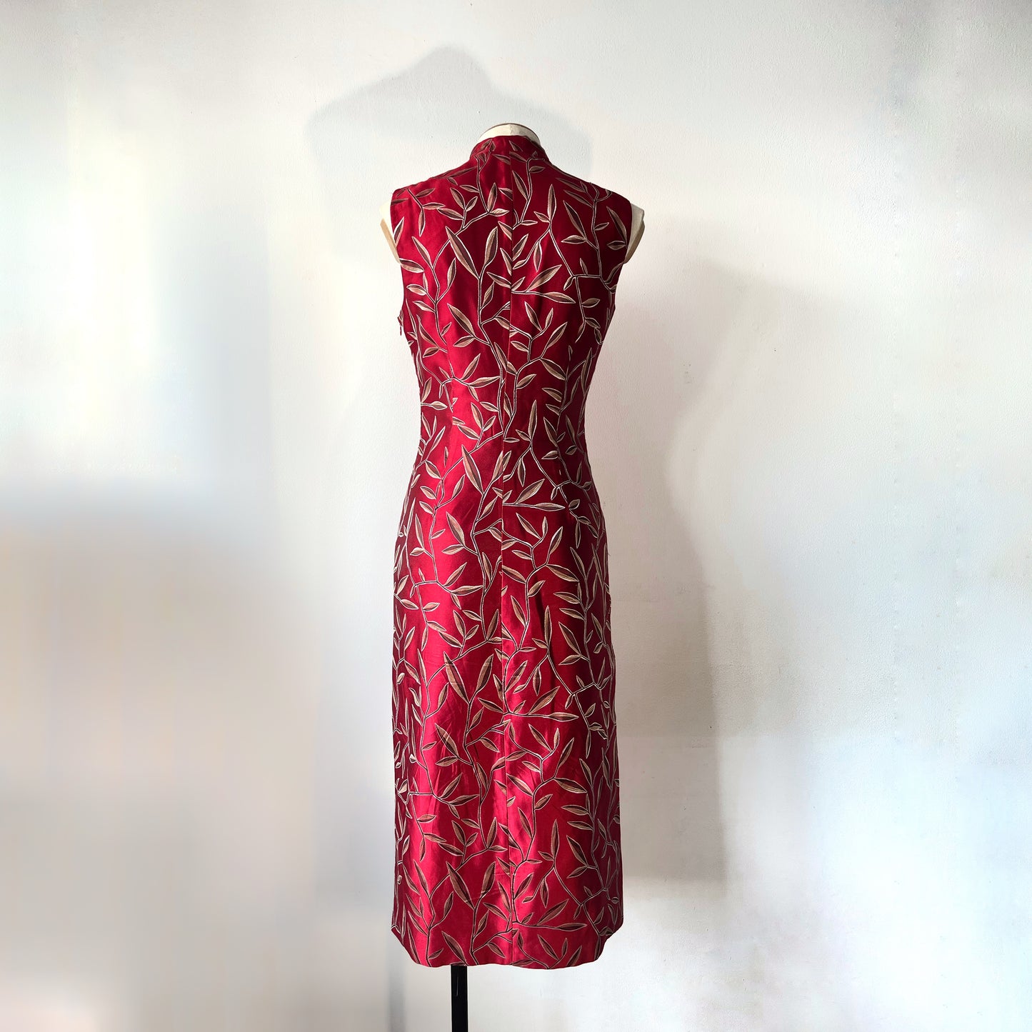Prada 1997 silk CHINOISERIE leaf Dress