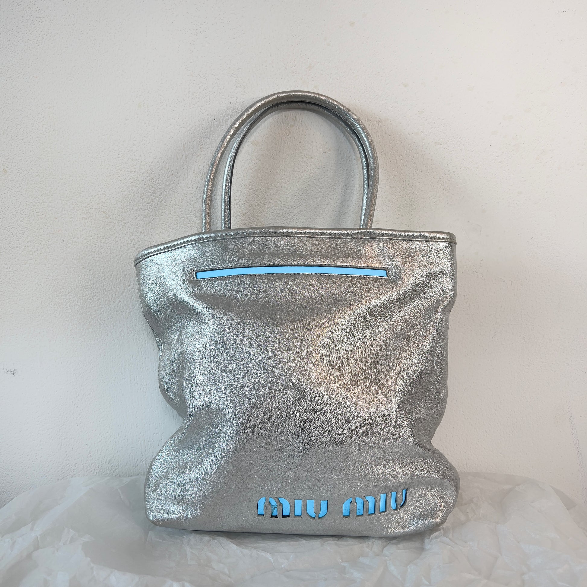 Miu Miu 2001 silver light up bag – Herpium