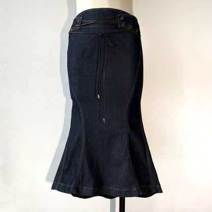 2002 Roberto Cavalli denim skirt