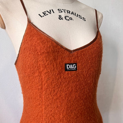 D&G by Dolce & Gabbana c. 1995 wool dress